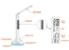 LED-bureaulamp, ooghoudende tafellamp, vouwen LED-licht 4W, dimbaar, aanraakbediening, 3 helderheidsniveaus, kalender, timer, temperatuur