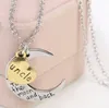 Offre spéciale amour lune Couple collier saint valentin bijoux WFN200 (avec chaîne) ordre de mélange 20 pièces par lot