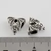 Hot ! 120pcs Antique Silver Alloy Bat In Flight Big Hole Spacer Beads Fit European Bead Bracelet 13X13X8MM