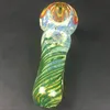 5 Inch Glass Hand pipe Double Bowl 3D Pattern Glass Smoking Pipe spoon pipe