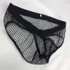 Mens Sexig Bulge Påse Underkläder Smala Midja Fishnet Fashional Panties G7749 Frampåse Måttlig Back Black