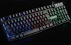 Nova marca Teclado para jogos com fio USB Teclado óptico fino com retroiluminação colorida Mecânica Touch Feel Tricolors retroiluminação