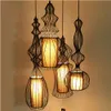 Amercan Elmerant Lighting Lights Lights Iron Retro Hanging Lamp