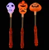 LED Pumpkin Shake Stick Halloween Flash Decor Light Up Ghost witch Magic Wands Glow Sticks Party Favor Prize fancy dress props decorations
