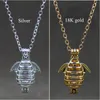 10 Stks Retro Zilver Hollow Can Open Cage Creative Bee Design Alloy Kralen Kooi Geur Essentiële Olie Diffuser Mode Parel Hanger Doos Orna