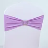 Chair Sashes Covers for Wedding Event spandex Bands with buckles Elastic shiny Chair Sash Cover Band Banquet Party Decoration