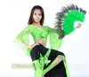 Élégant plume de paon main ventilateur danse fantaisie accessoires robe costume de mariage danse ventilateur pliant Halloween fantôme fête fournitures 13 couleurs