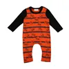 New Baby Clothes Cotton Newborn Clothes Striped Pumpkin Print Long Sleeve Romper Jumpsuit Halloween Costume Baby Boy Romper Baby Onesie