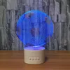 Lampe d'illusion LED de Football 3D, haut-parleur Bluetooth avec 5 lumières RGB, fente pour carte TF, charge USB DC 5V, Drop5481045 entier