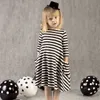 Roupas Mãe Filha Verão Listrado Combinar Mãe e Filha Vestidos Família Roupas Combinando Preto Branco Listrado Vestidos Matching Outfit