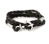 Navigazione alla moda Braccialetti di ancoraggio Bracciale Infinity PU Charm Fish Hook con per uomo Donna Coppia Bracciale MIX Style gioielli