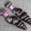 Peruwiańska luźna fala Ludzki Włosy Weft Wątek 3 sztuk / partia Dziewiczy Extension Włosy Natural Color Bellahair 10 "-28"