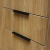 96MM 128MM 160MM Modern simple cabinet door edge sealing handles antique black drawer dresser hide pull knob 5" 6.3" matte silver