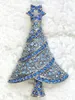 الجملة حجر الراين بروش عيد الميلاد شجرة دبوس دبابيس المجوهرات هدية C101682