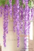 30 stcs kunstmatige hortensia wisteria bloem voor doe -het -zelf bruiloft boog achtergrond vierkant klootzak hangende mand kan uitbreiding228o zijn