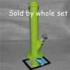 Hot Sale Silicon Rigs Waterpipe Silicone Hookah Bongs Silikon DAB Riggar Cool Shape 5ml Silikonbehållare med 5 54 5 tums silikonmattor