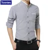 Hele-Nieuwe Merk Kleding Heren Overhemden Enkele Breasted Chemise Homme Lange Mouw Slim Fit Shirt Mannen Casual Werk kantoor Sh270u