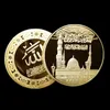 10 sztuk Arabia Saudyjska Bismillah Arabian Islam Moslem Religijny Coin 24 K Prawdziwe Pozłacane 40 MMSouvenir Darmowa Wysyłka Nowa Moneta