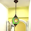 European style retro creative lamps and lanterns Hotel Cafe cafe bar mosaic fireworks restaurant chandelier single head