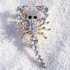 Luksusowy Błyszczący Kryształ Rhinestone Scorpion Broszki Dla Kobiet Lady Moda Szalik Pins Broszka 18K Pozłacane Prezenty Biżuterii