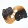 2017 venta caliente 6 pulgadas cuerpo onda cabello brasileño Ombre Color 4 piezas/lote 100% extensión de cabello humano