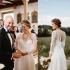 2019 Fall Wedding Dress Jacket Sjalar Sexiga Back Bridal Wraps med Långärmade Skräddarsydda Spetsar Bolero
