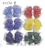 4 Stijl beschikbaar! babymeisjes geruit haar bogen 3.5 "gecontroleerde haar boog voor meisjes in paren haaraccessoires 100pcs /