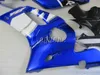 Kit de carenado de plástico más vendido para Yamaha YZR R6 98 99 00 01 02 juego de carenados azul blanco YZF R6 1998-2002 HT45