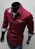 2022 men's fashion solid color shirt Autumn Spring male long-sleeved Casual Shirts turn down collar slim fit 3 color