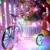 solar power Christmas lights 8 Colors 10m 100 LED Copper Wire String Light Starry