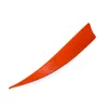 30 Stück 4'' Federn für den rechten Flügel für Glasfaser-Bambusholz-Bogenschießenpfeile Jagd- und Schießschild Orange Befiederung