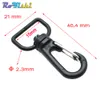 100pcs lote plástico preto giratória giratória snap fivela para tecer paracord lanyard backpack webbing carabiner246h