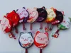 Cute Cosmetic Compact Mirror fabric cat make-up mirror Japan recruiting Cinnamon Pocket Two-side Women Makeup Tools Wedding Gift Favors