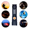 wholesale waterproof USB-Charger Powerful Lanterna Tactical Torch Flash Light Linterna LED Zoomable For Hunting Gladiator Zaklamp Flashlight