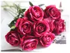 13 cores do vintage flores artificiais rosa 51 cm / 20 polegada rose buquês para casa nupcial buquê de casamento decoração