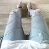 Wholesale- Hot 2022 Hip Hop Hole Ripped Jeans Men Fashion Pleated Runway Distressed Biker Boy Blue/Black Motorcycle Trousers Bottoms 28-40