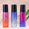 2018 Nya 10 ml färgade glasflaskor för 10 ml Essential Oil Perfume Flaskor med metallrull Svart Cap Hot Sale 1 / 3oz glasbehållare