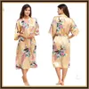 Dames Solid Royan Silk Robe Dames Satijn Pyjama Lingerie Nachtkleding Kimono Badjurk PJ's Nachthemd met hoge kwaliteit