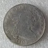 Monete degli Stati Uniti 1804 Busto drappeggiato Ottone placcato argento Dollaro Copia moneta
