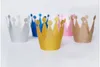 Jongens Meisjes Crown Happy Birthday Party Hoeden DIY Papier Kroon Cap Baby Prinses Papieren Hoed Feestartikelen Nieuwe Creatieve Groothandel 6pcs / Set