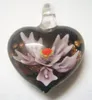 10 sztuk / partia Multicolor Heart Murano Lampwork Szkło Wisiorki Fit DIY Craft Biżuteria Naszyjnik Wisiorek PG0 *