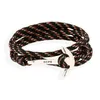 Brand New Selling Fashion Segling Navy Wind Anchor Woven Nylon Armband FB072 Blanda Beställ 20 stycken Många Charm Armband