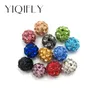 100 pièces par lot 6mm mélange de couleurs argile cristal strass perles en vrac pour bracelet et collier bricolage livraison gratuite