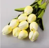 20 pezzi artificiali Real Touch PU tulipani fiore bouquet a stelo singolo fiori finti decorazioni per la casa della stanza delle nozze