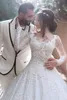 Ball Gowns Arabic Wedding Dresses Applique Beaded Lace Long Sleeves Wedding Gowns Arabic Bridal Gowns White Wedding Dresses