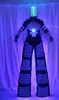 Costume LED lampeggiante RGB / Trampoli LED Walker / Tute leggere / Tute robot LED / Robot Kryoman / robot david guetta con casco