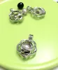 18kgp Rose Pearl /Crystal /Gem Beads Locket Cage Pendant Mountings/ Fittings for Bracelet Necklace DIY Charms Jewellery