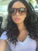 Óculos de sol planos Mulheres Big Brand Sun Glasses Mirror Retro Tortoise Shadow Boutique Eyewear Kim Kardashian Sunglasses Lunettes7249263