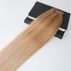 Hela brasilianska Omber Human Hair Weft 613 Blond Höjdpunkter Hårväv SLIK Rak 100 obearbetade Balayage Hair Bunds E4527298