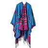 2017 Ethnic Geometric Shawl Women Bohemia Cashmere Tassel Poncho Aztec Long Pashmina Kimono Knitted Capes Wraps Cardigan